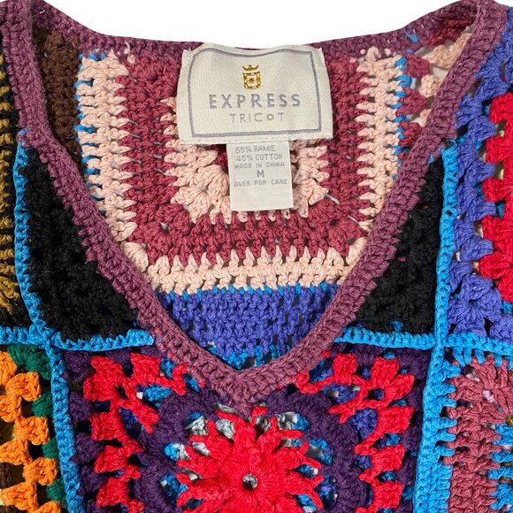 Vintage 90s Express Tricot Crochet Sweater - Picture 5 of 5